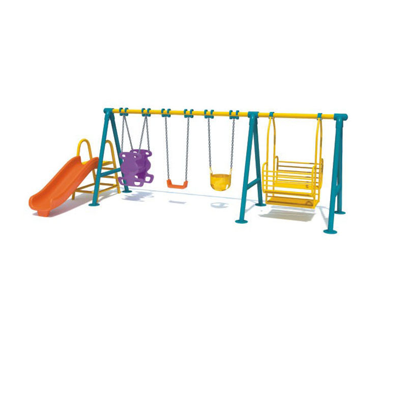 childrens outdoor swing and slide set