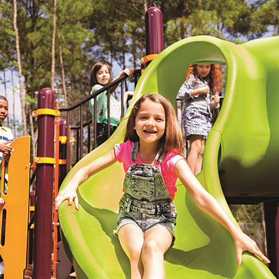 Where to locate an outdoor playground