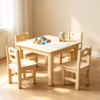 Solid Wood Kindergarten Desk and Chair Set