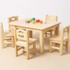 Solid Wood Kindergarten Desk and Chair Set